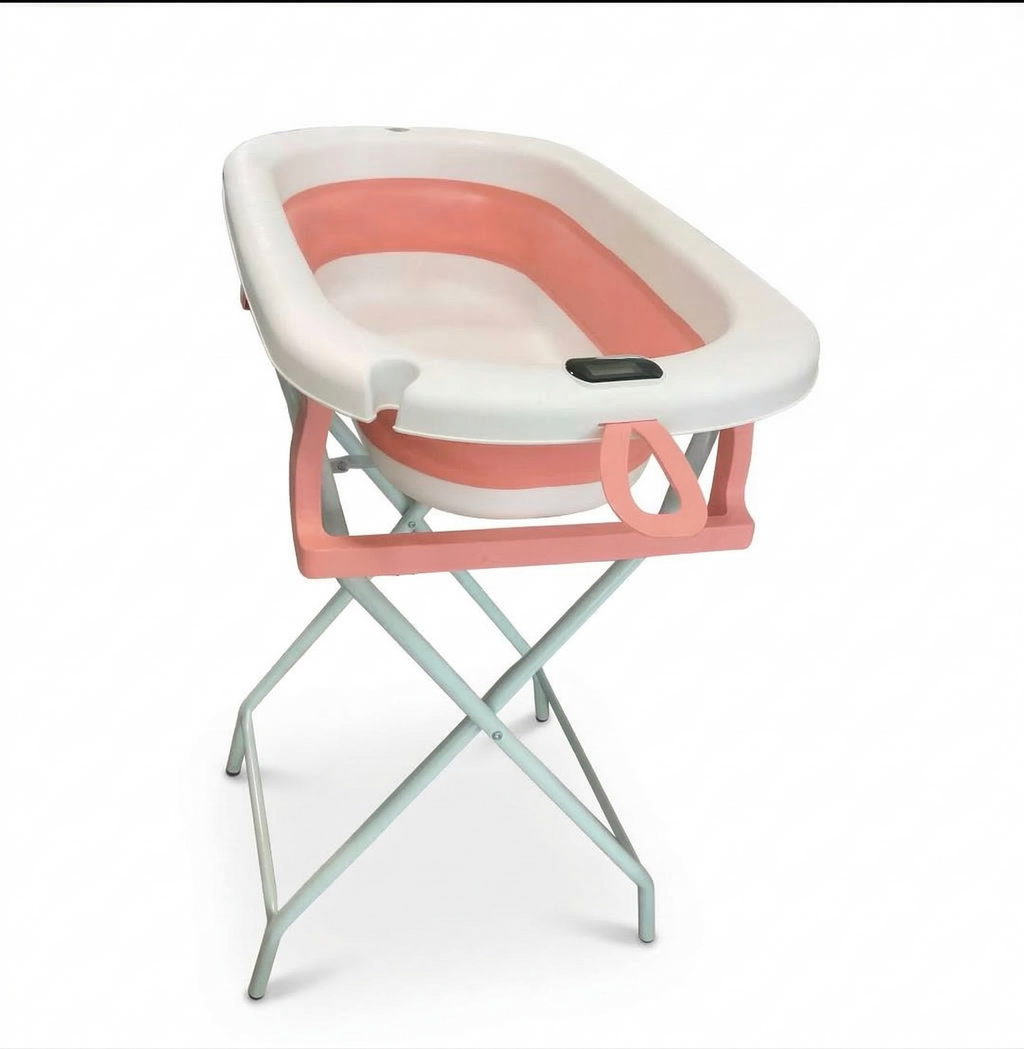 Bañera Plegable con Soporte Elevado