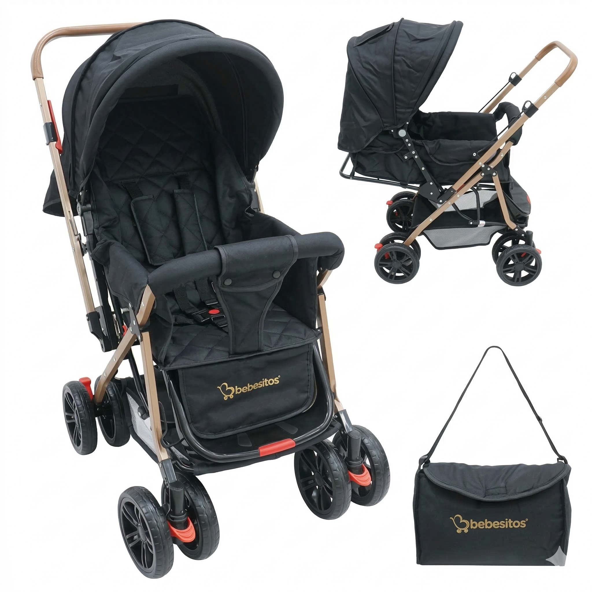 Coche para Bebé Katia-4 con Mango Reversible