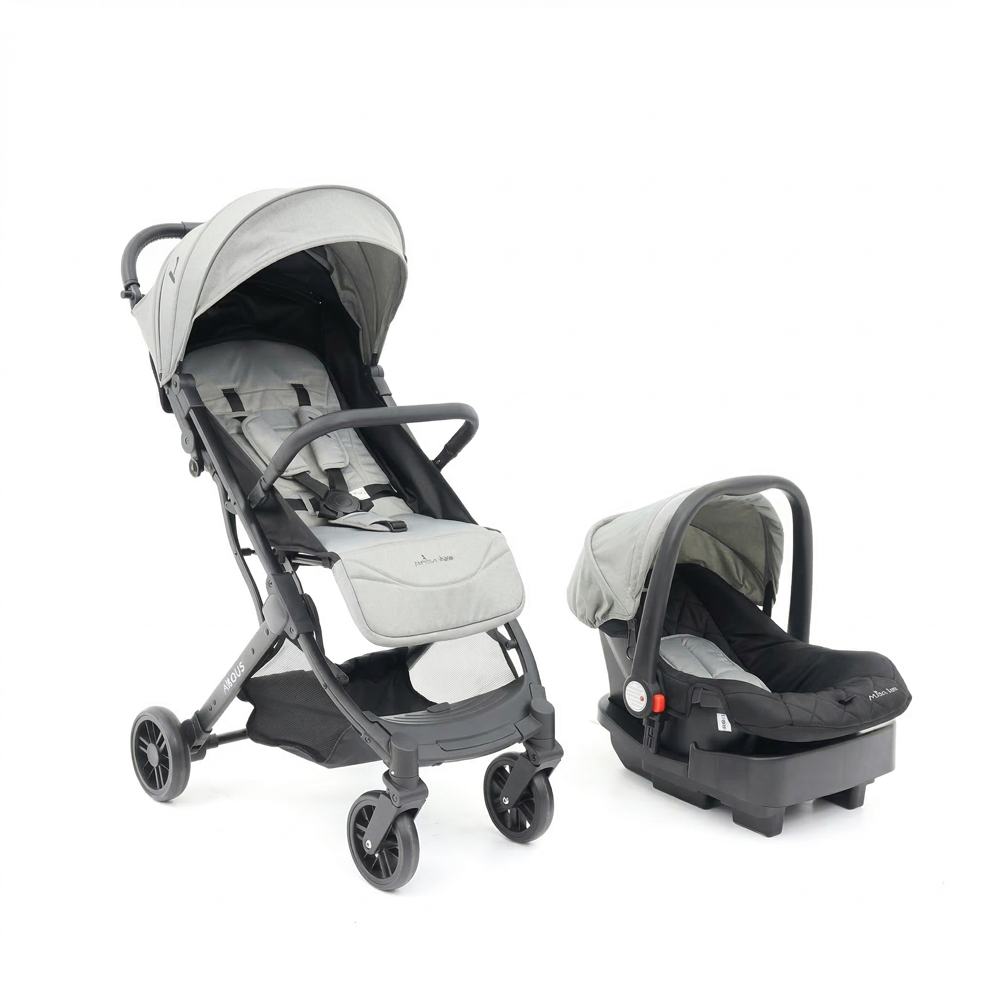 Travel System Argus - Rosado/Negro